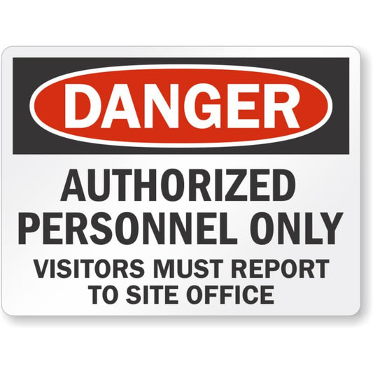 Authorized Personnel Only Aluminum Weatherproof Sign p930