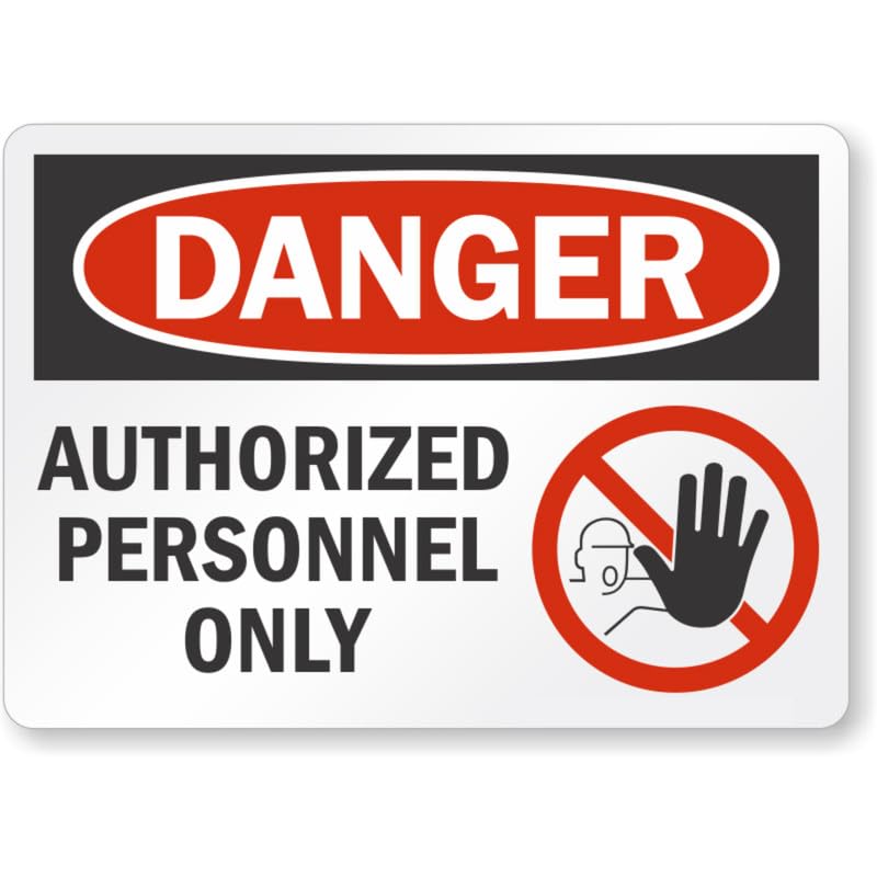 Authorized Personnel Only Aluminum Weatherproof Sign p934