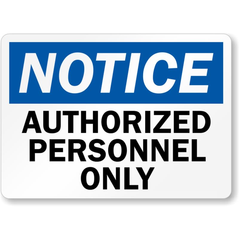 Authorized Personnel Danger Aluminum Weatherproof Sign p918