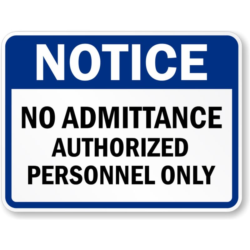 Authorized Personnel Only Aluminum Weatherproof Sign p941