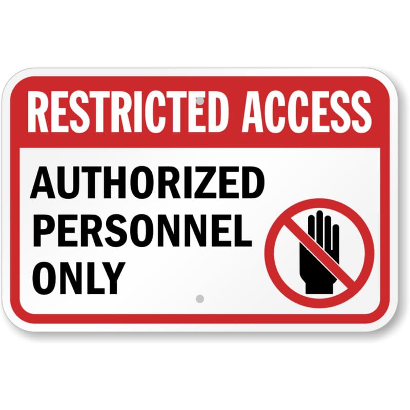 Authorized Personnel Only Aluminum Weatherproof Sign p937