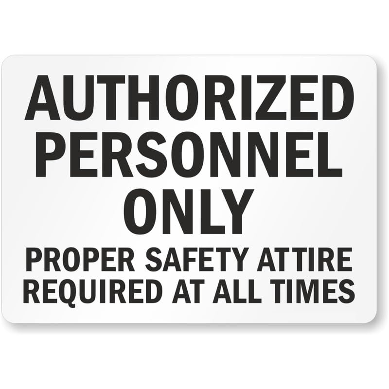 Authorized Personnel Only Bilingual Aluminum Weatherproof Sign p946