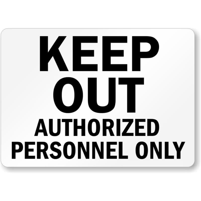 Authorized Personnel Only Danger Aluminum Weatherproof Sign p948