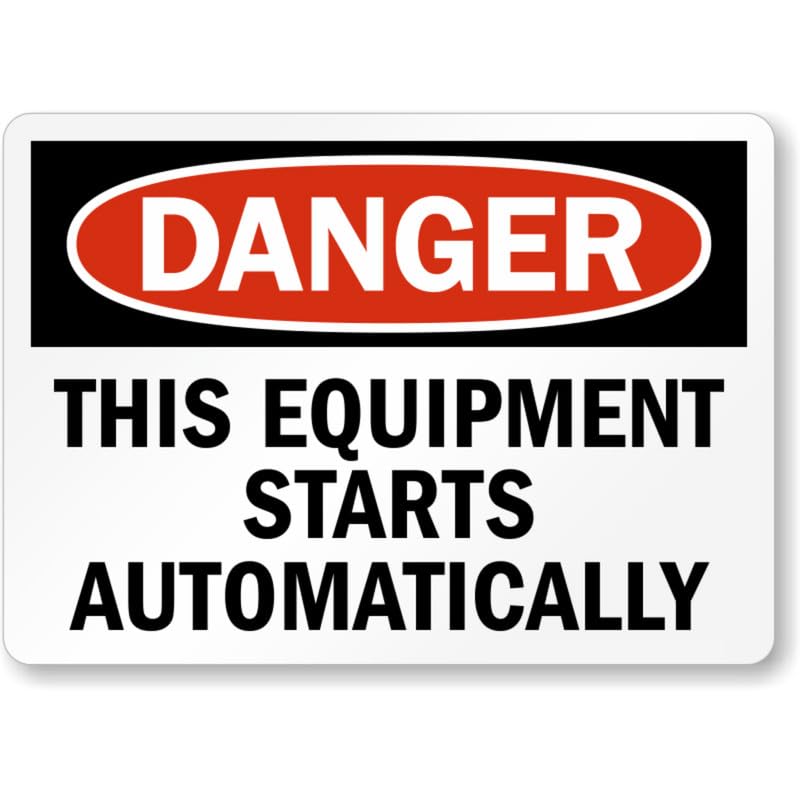Automatic Equipment Danger Aluminum Weatherproof Sign p988