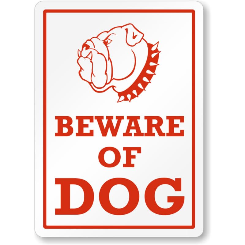 Beware Of Dog Aluminum Weatherproof  Sign