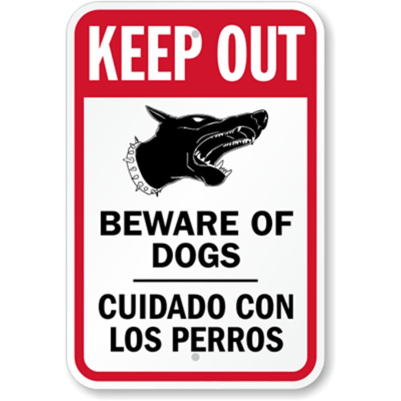 Beware Of Dogs Video Surveillance Private Property Aluminum Weatherproof  Sign