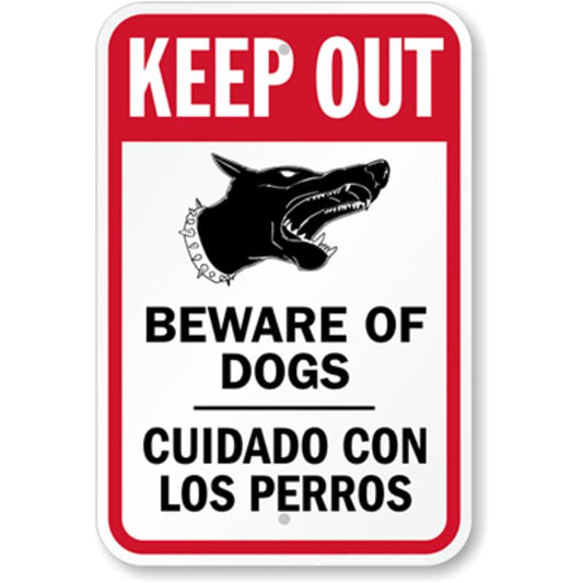 Beware Of Dogs Video Surveillance Private Property Aluminum Weatherproof  Sign