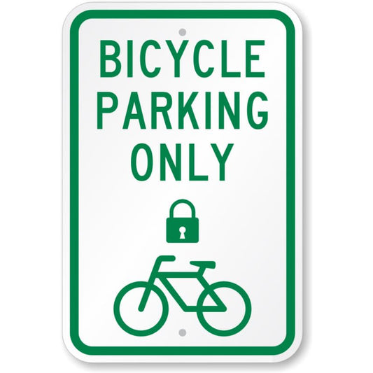 Bicycle Parking Cycle Lock Aluminum Weatherproof  Sign