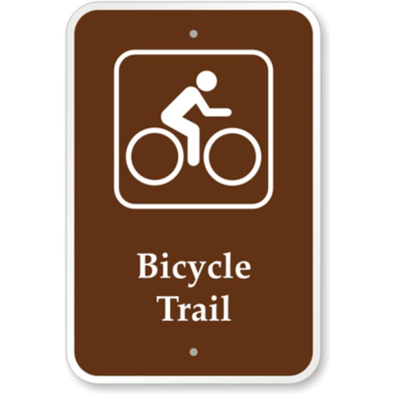 Bicycles Must Stop Aluminum Weatherproof  Sign