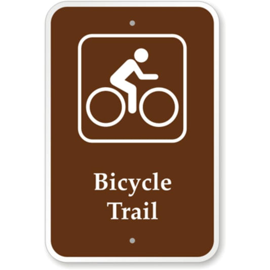 Bicycles Must Stop Aluminum Weatherproof  Sign