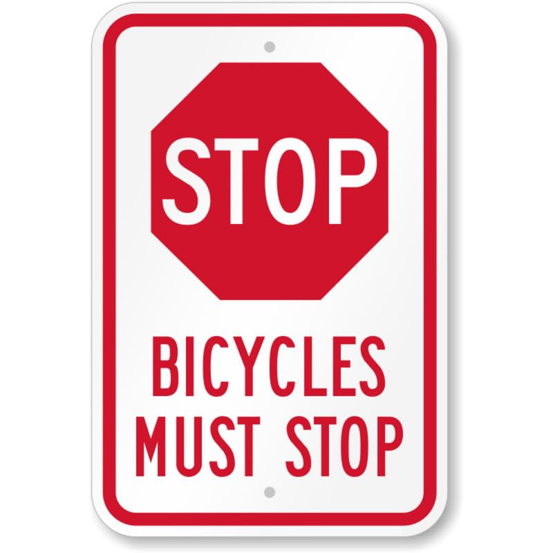 Bicycles Use Pedestrian al Aluminum Weatherproof  Sign