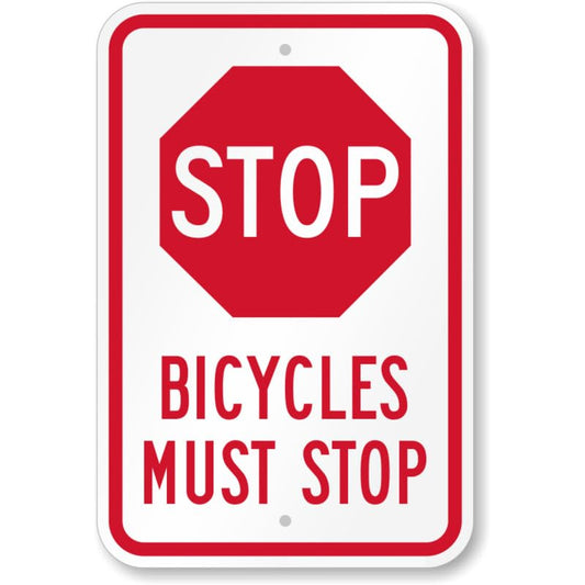 Bicycles Use Pedestrian al Aluminum Weatherproof  Sign