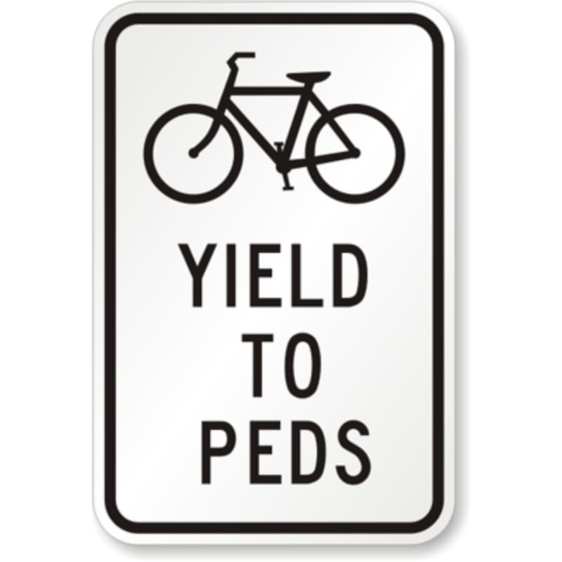 Bicycle Wrong Way Aluminum Weatherproof  Sign