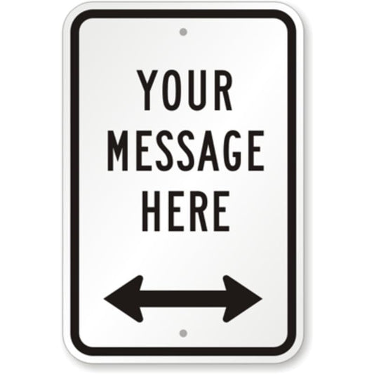 Bidirectional Arrow Custom Aluminum Weatherproof  Sign