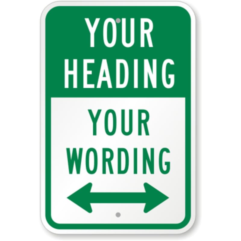 Bidirectional Arrow Custom Aluminum Weatherproof  Sign