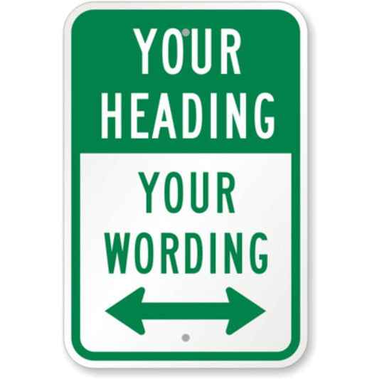 Bidirectional Arrow Custom Aluminum Weatherproof  Sign