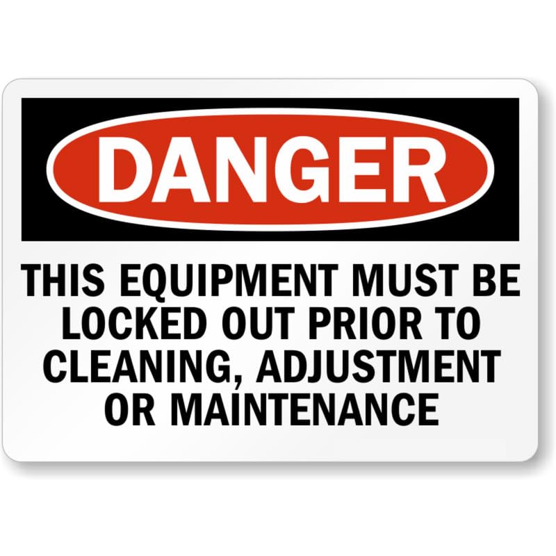 Bilingual Danger Equipment Lockout Aluminum Weatherproof  Sign