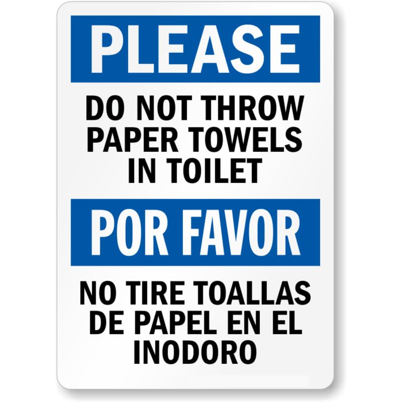Bilingual Do Not Throw Aluminum Weatherproof  Sign
