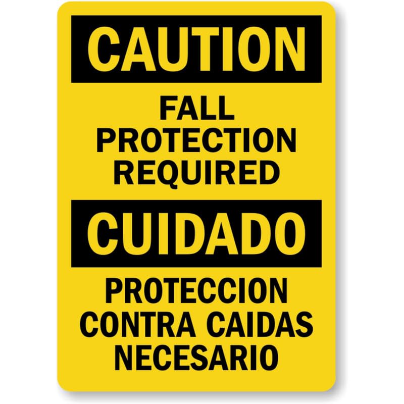 Bilingual Falling Ice Snow Aluminum Weatherproof  Sign