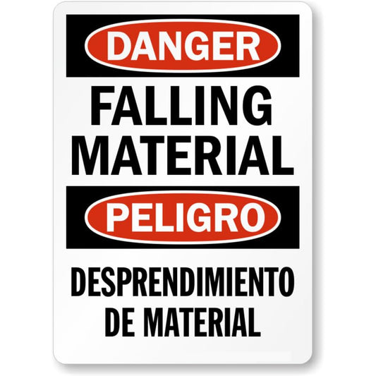 Bilingual Falling Ice Snow Aluminum Weatherproof  Sign