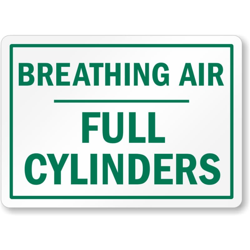 Bilingual Full Cylinder Gas Aluminum Weatherproof  Sign