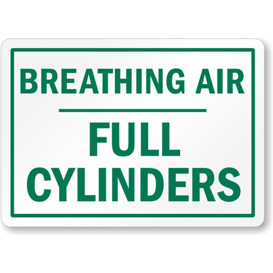 Bilingual Full Cylinder Gas Aluminum Weatherproof  Sign