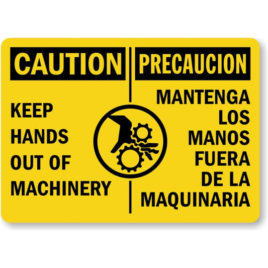 Bilingual Hands Wash Notice Aluminum Weatherproof  Sign