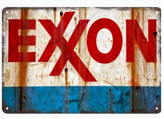 Exxon Aluminum Weatherproof Vintage Sign