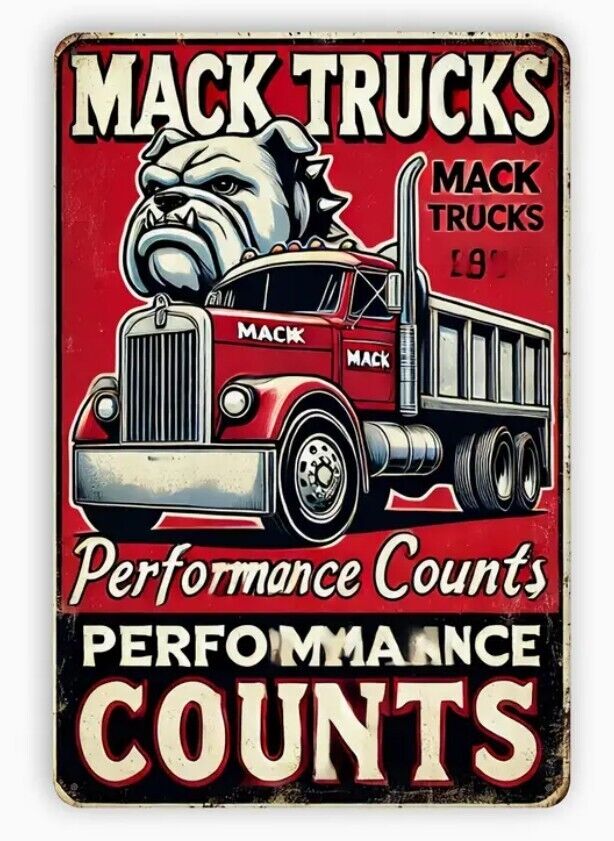 5 Pack Mack Truck Signs PERFECT GIFT Aluminum Weatherproof Signs