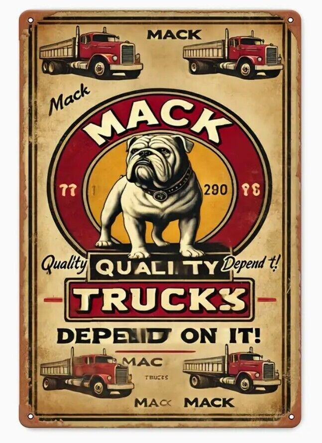 5 Pack Mack Truck Signs PERFECT GIFT Aluminum Weatherproof Signs
