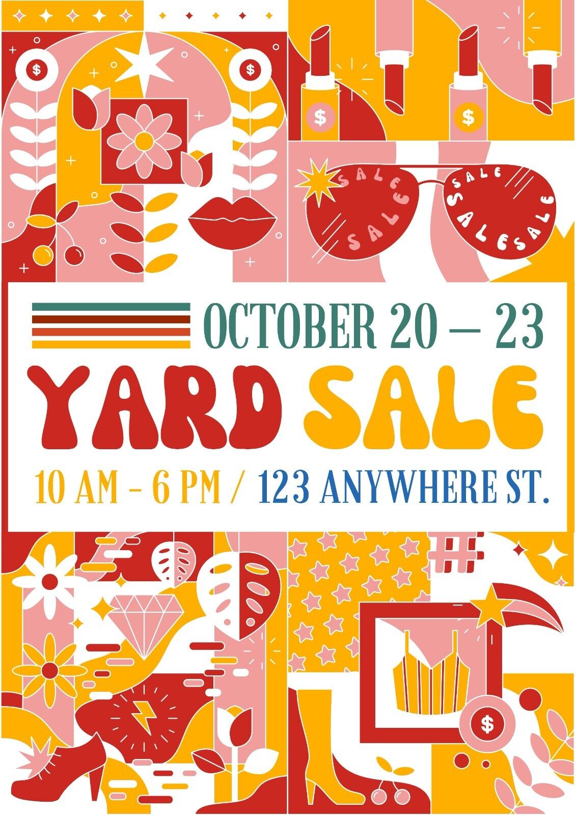 Yard Garage Sale v4 Customized Sign Weatherproof Aluminum