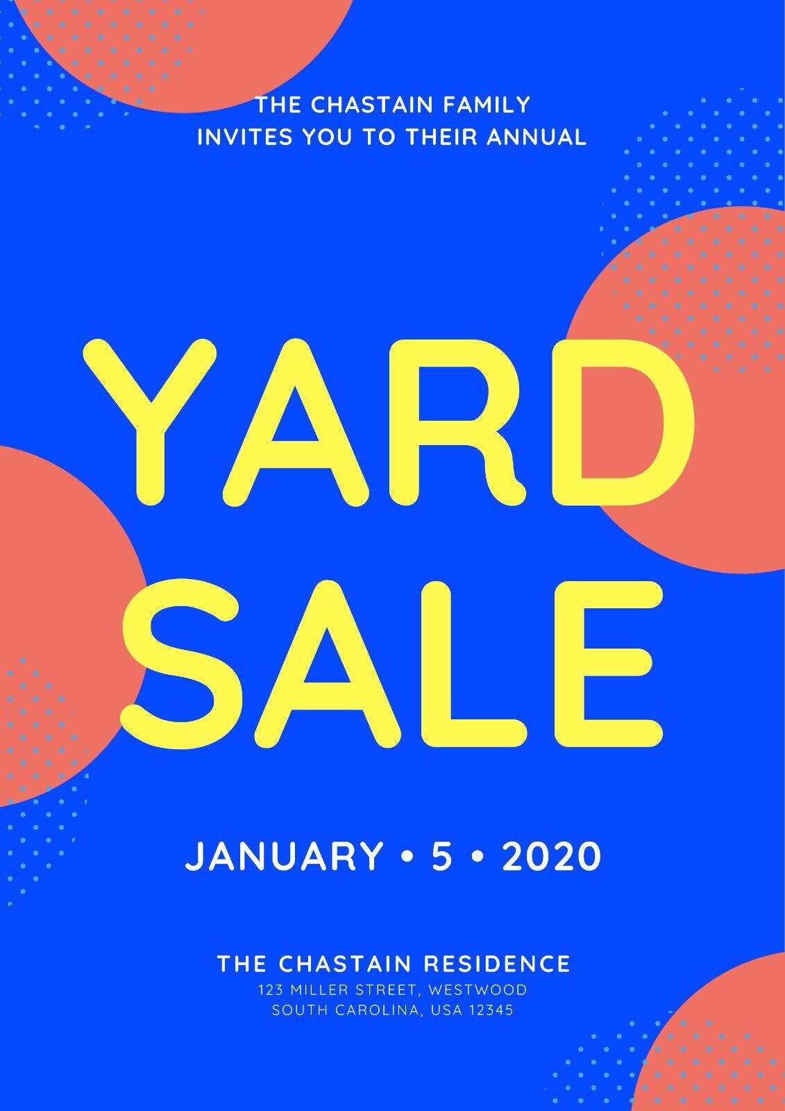 Yard Garage Sale v1 Customized Sign Weatherproof Aluminum