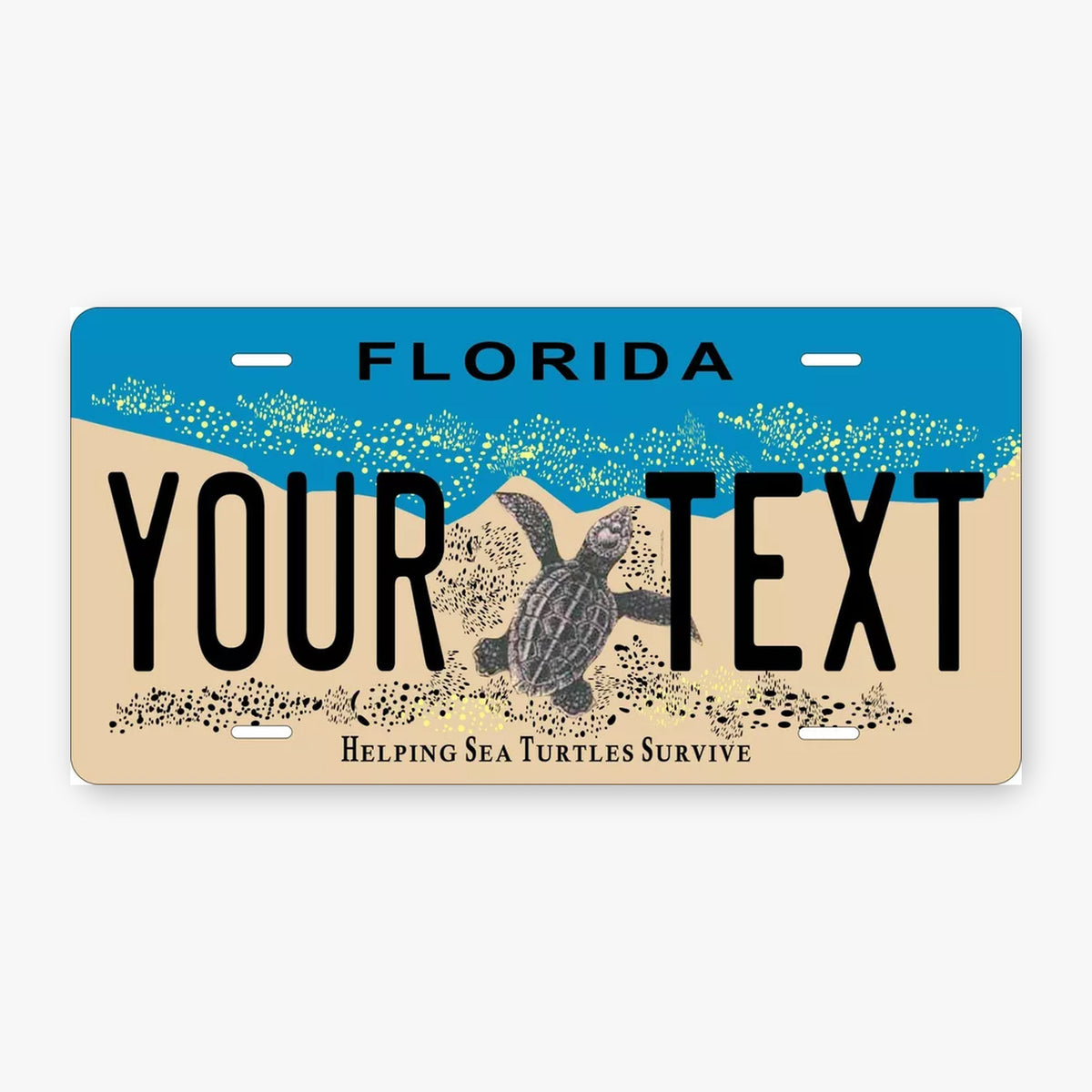 Florida Turtles Personalized Replica License Plate — product artwork