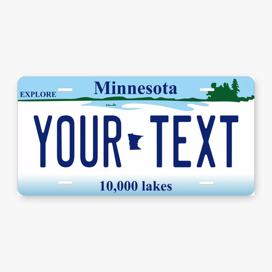 Minnesota Lakes Personalized Replica License Plate — product artwork