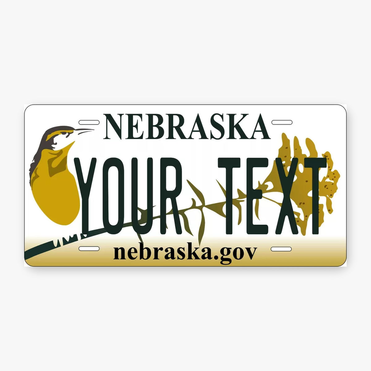 Nebraska 2011 Personalized Replica License Plate — product artwork