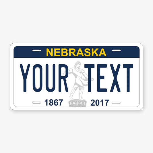 Nebraska 2017 Personalized Replica License Plate — product artwork