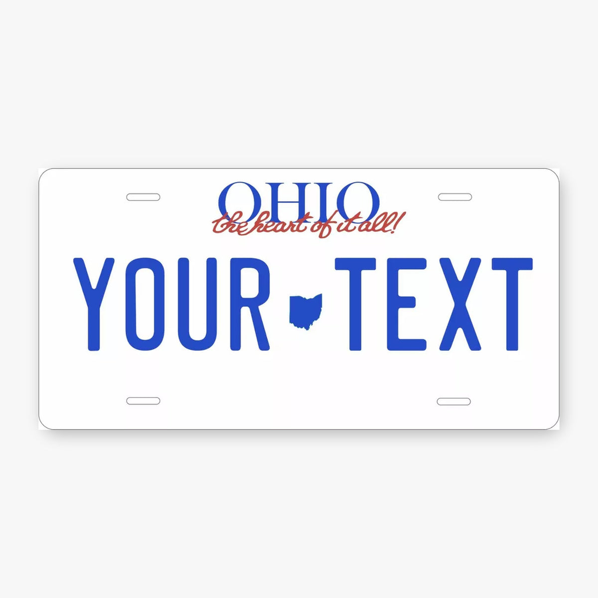 Ohio 1991 Heart of All Personalized Replica License Plate — product artwork