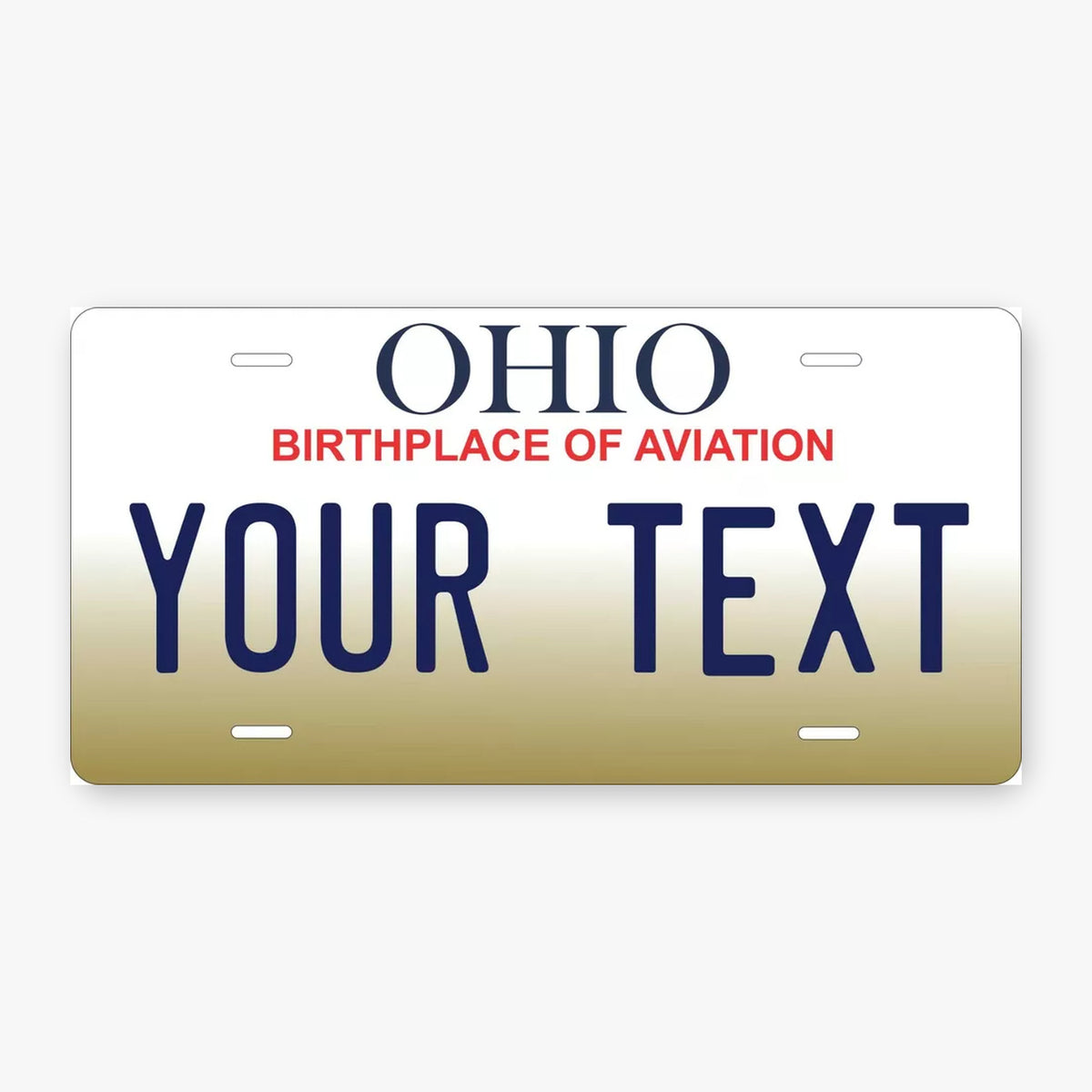 Ohio Aviation Personalized Replica License Plate — product artwork