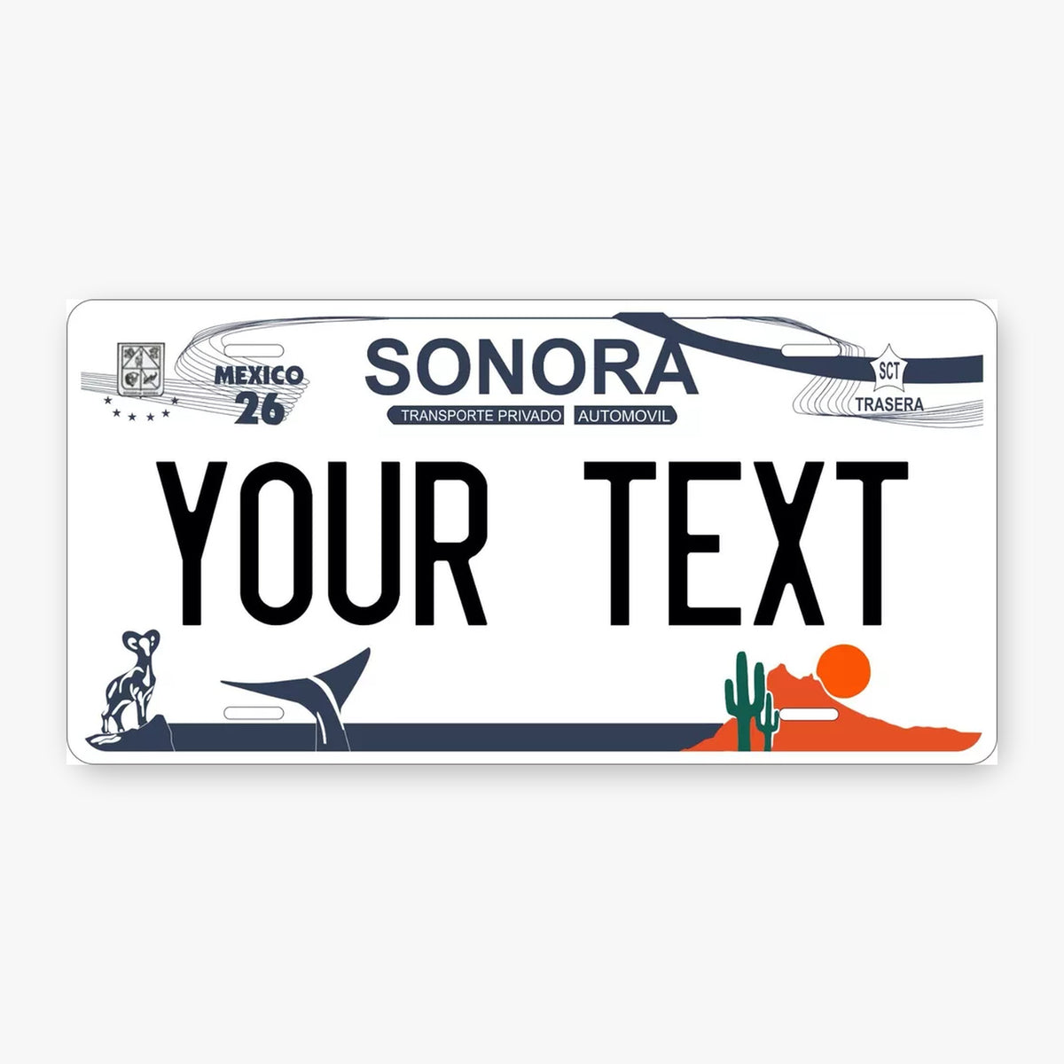 Sonora 2014 Personalized Replica License Plate — product artwork