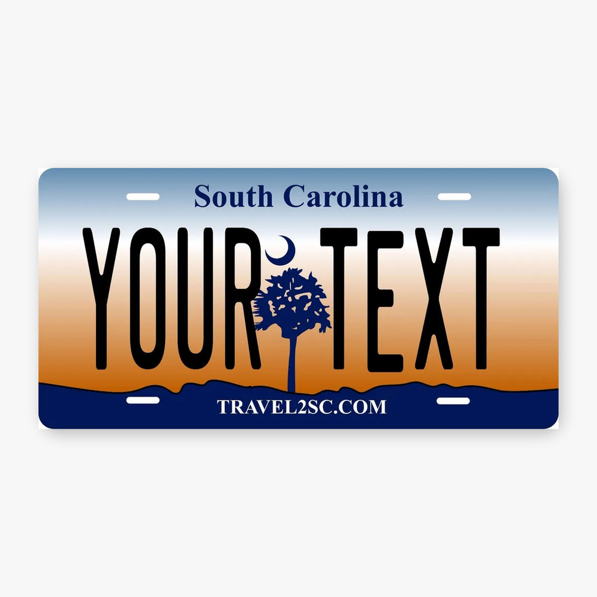 South Carolina Travel Personalized Replica License Plate — product artwork