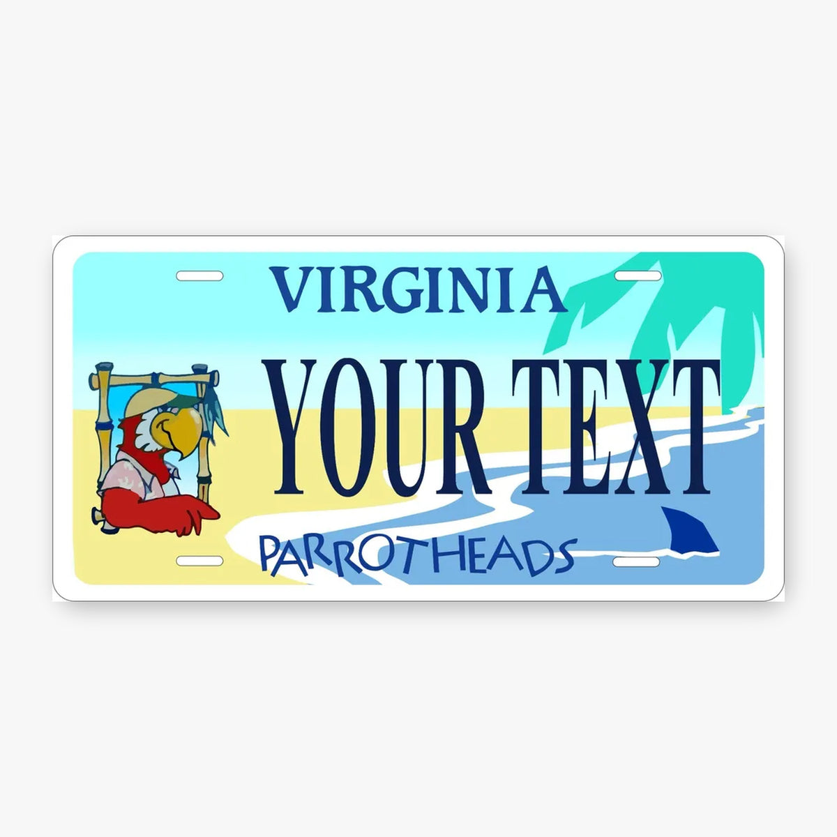 Virginia Parrothead Personalized Replica License Plate — product artwork