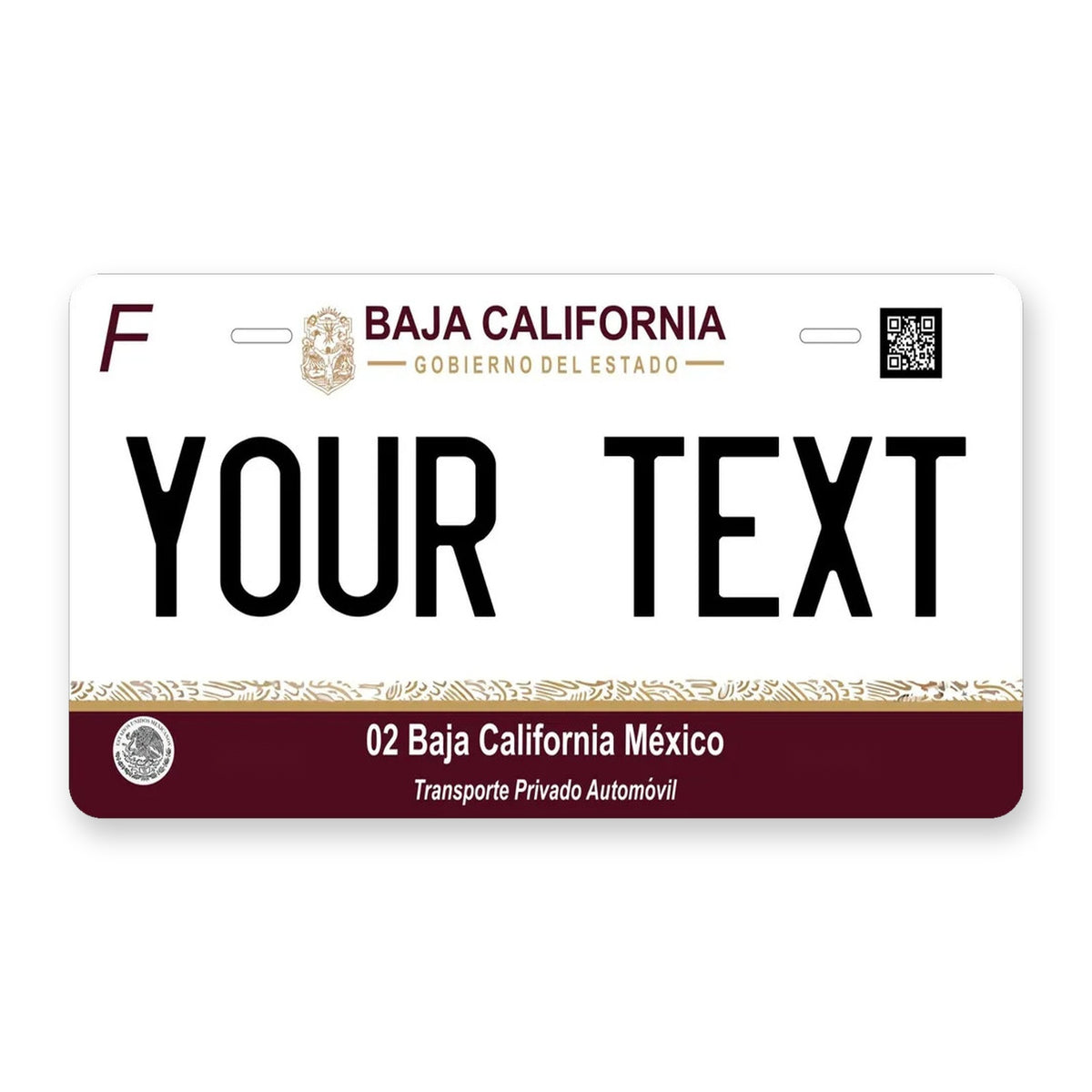 Baja California 2020 Personalized Motorcycle Replica Plate — product artwork