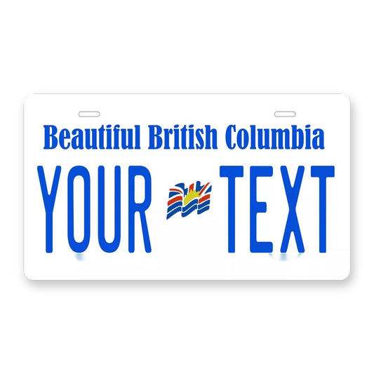 British Columbia 1985 Personalized Motorcycle Replica Plate — product artwork