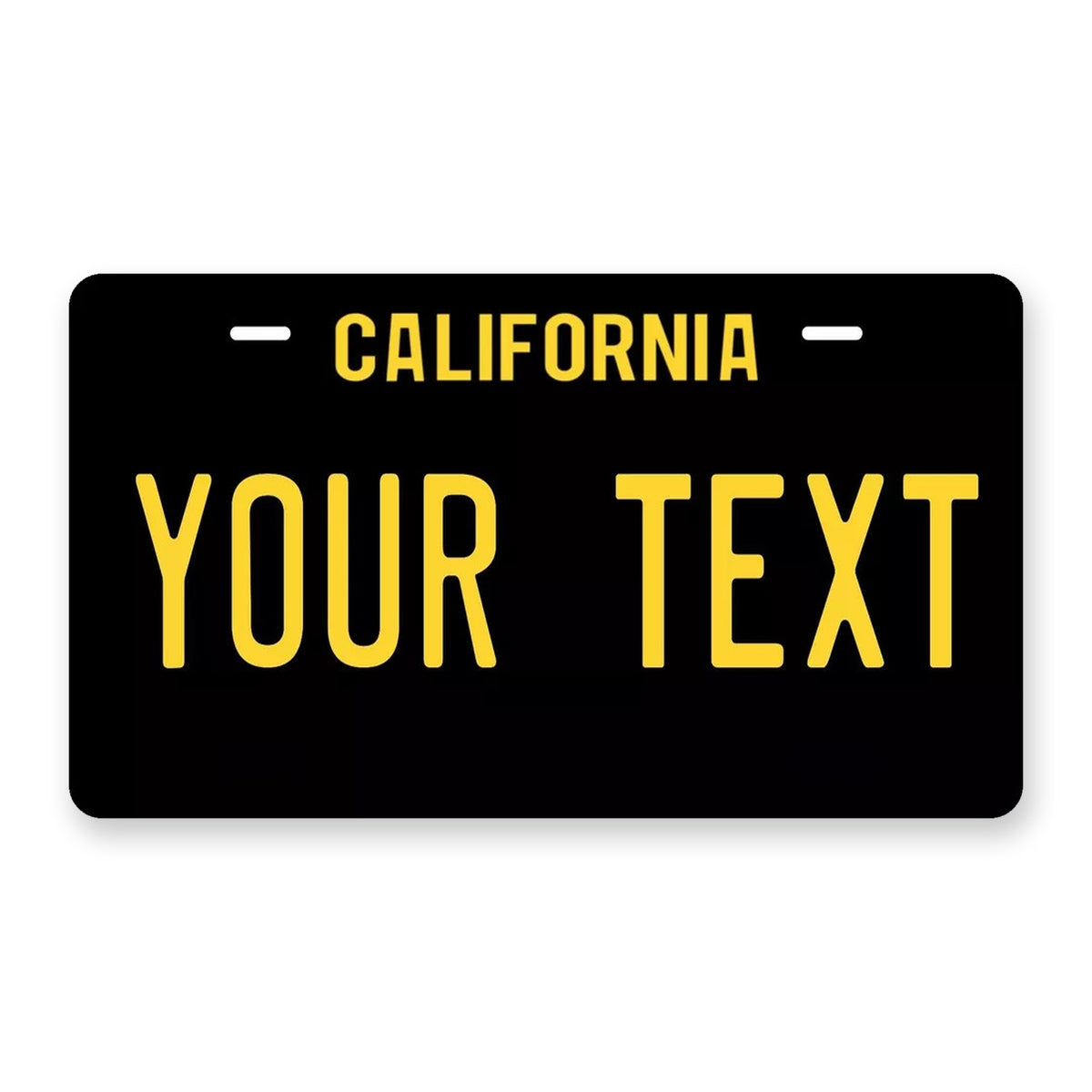 California Black Personalized Motorcycle Replica Plate — product artwork