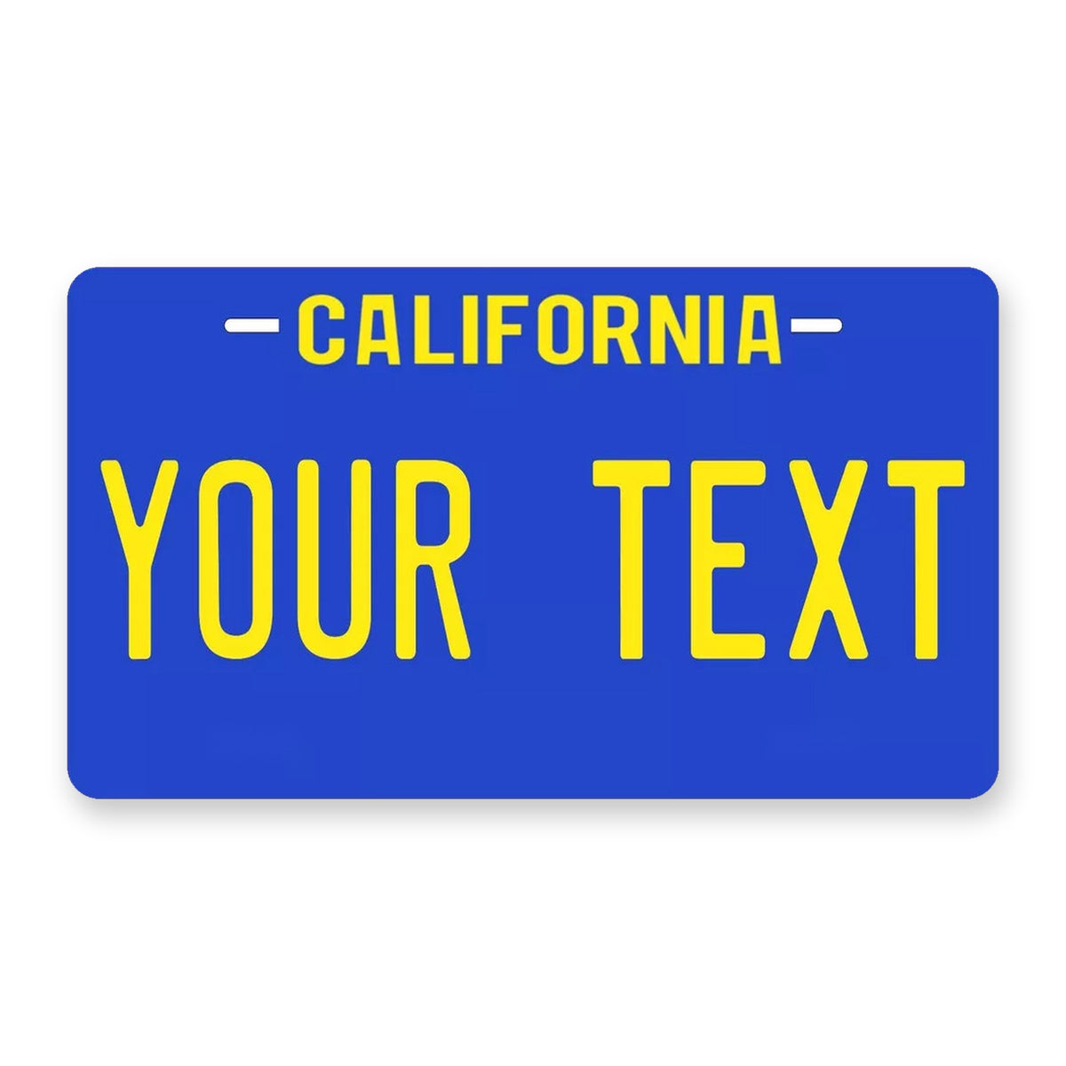 California Blue Personalized Motorcycle Replica Plate — product artwork