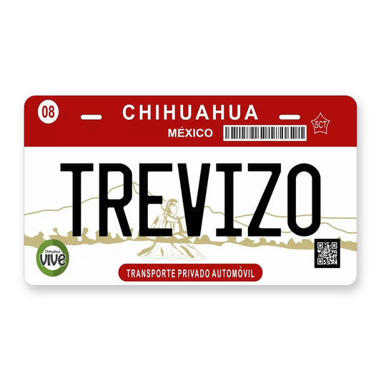 Chihuahua 2016 Personalized Motorcycle Replica Plate — product artwork