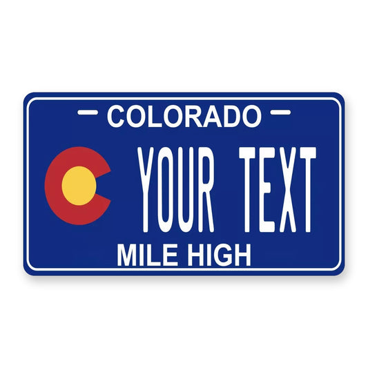 Colorado Mile High Personalized Motorcycle Replica Plate — product artwork