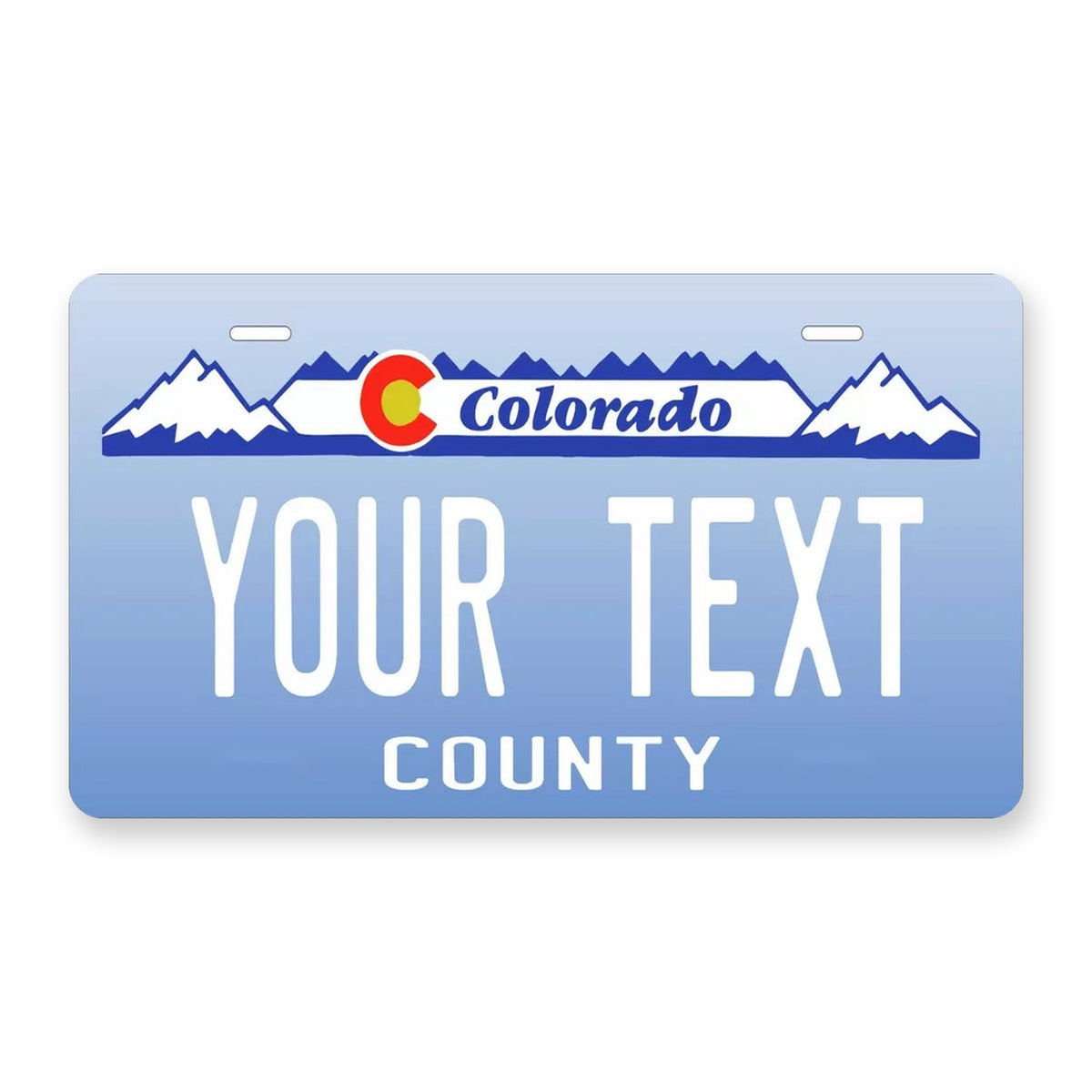Colorado Mountain Personalized Motorcycle Replica Plate — product artwork