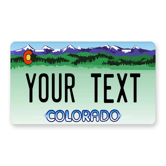 Colorado Snow Personalized Motorcycle Replica Plate — product artwork