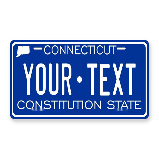 Connecticut 1987 Personalized Motorcycle Replica Plate — product artwork